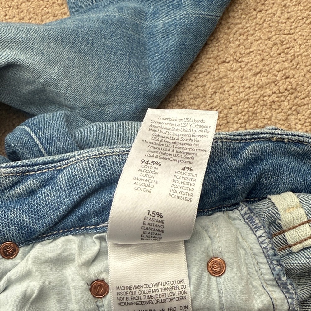 MOTHER The High Waisted Looker Distressed in Dropping Out Wash Jeans Size 26 - Picture 11 of 12